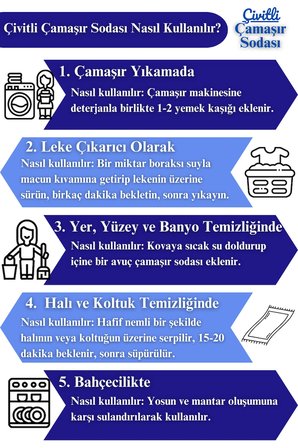 Çivitli Çamaşır Sodası Çivit Etkili Optik Beyazlık 750GR Çivitli Leke Sökücü Beyazlatıcı