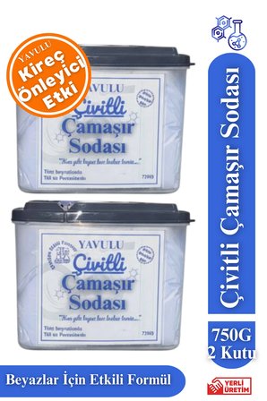 Çivitli Çamaşır Sodası Çivit Etkili Optik Beyazlık 750GR 2'li Kutu Çivitli Leke Sökücü Beyazlatıcı