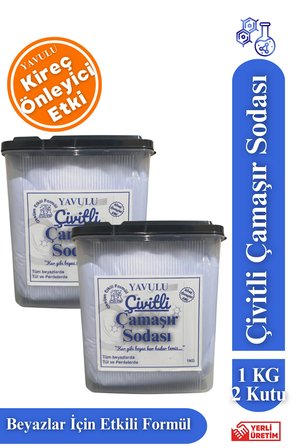 Çivitli Çamaşır Sodası Çivit Etkili Optik Beyazlık 1KG 2'li Kutu Çivitli Leke Sökücü Beyazlatıcı