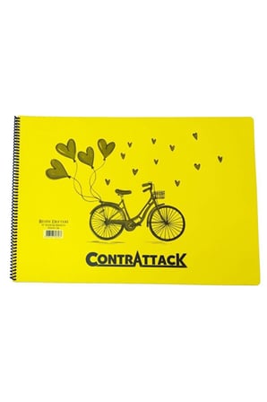 3 Adet Plastik Kapak Spiralli Resim Defteri 35 X 50 Cm 25 Yaprak
