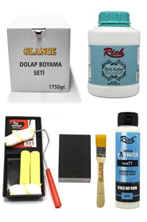 Dolap Boyama Seti Multi Surface 1750 Gr Antik Beyaz - Mat Vernik Set-1