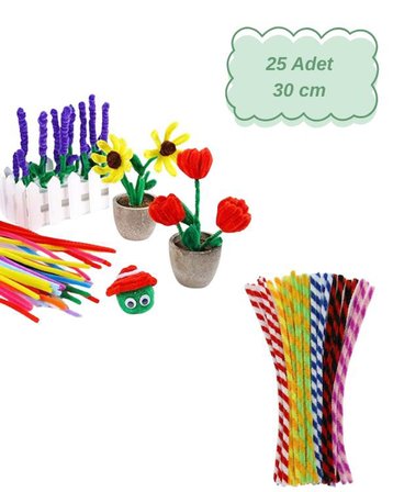 Kids Arts Desenli Renkli Şönil 25 Adet 30cm YPS0073 