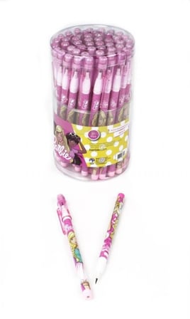 Dolphin Yumurtlayan Kalem (Geçmeli Kurşun Kalem) Barbie Silgili B-5804 (50 Li Paket)