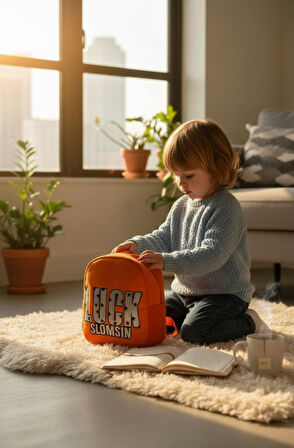 DOLPHIN PBR-676 KADIFE SIRT CANTASI (Turuncu Luck)