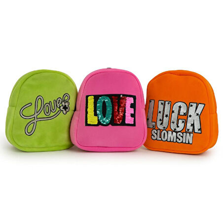 DOLPHIN PBR-676 KADIFE SIRT CANTASI (Turuncu Luck)