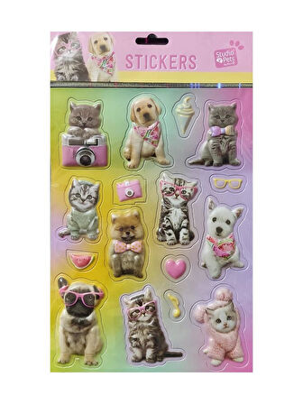 Dolphin Cem Kırtasiye Studio Pets sticker B-4673 kabartmalı 3 boyutlu stickers