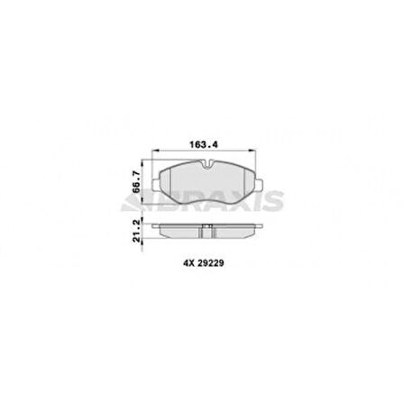 İveco Ticarı On Fren Disk Balata Daıly III C / L / S Tum Modeller 05 / 06> - Braxıs Aa0244