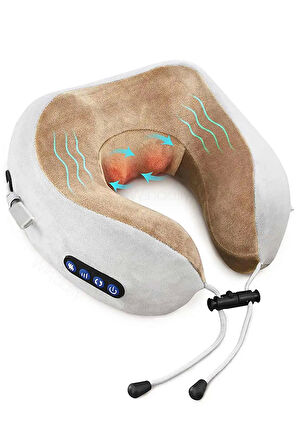 Auhma AMG32 Şarjlı Masajlı Boyun Yastığı | Taşınabilir Isıtmalı USB-C 1800 mAh