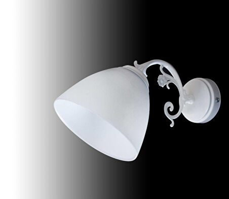 D-Light Zamak Cam Modern Banyo - Oturma Odası - Yatak Odası Duvar - Yatak Başı Beyaz Aplik 