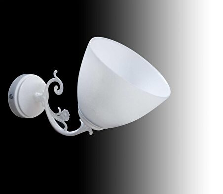 D-Light Zamak Cam Modern Banyo - Oturma Odası - Yatak Odası Duvar - Yatak Başı Beyaz Aplik 