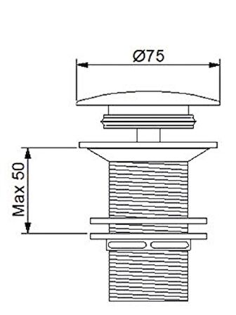 Newarc Basmalı Sifon Butonu Beyaz