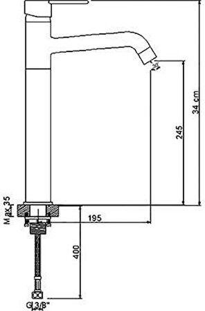 Newarc Domino Çanak Tipi Lavabo Bataryası Bronz 971005