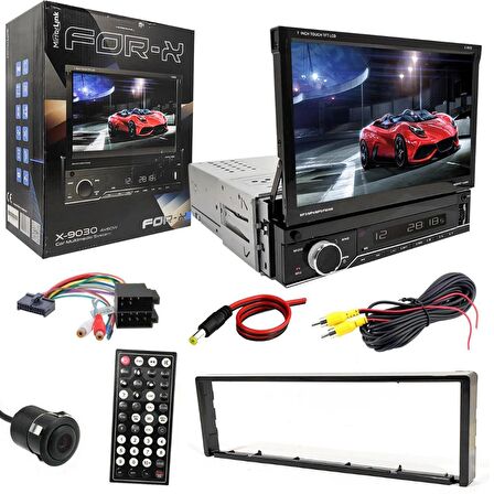 OTO TEYP INDASH 7 4X60W MİRRORLİNK BT/USB/SD/FM/AUX KAMERALI FOR-X X-9030