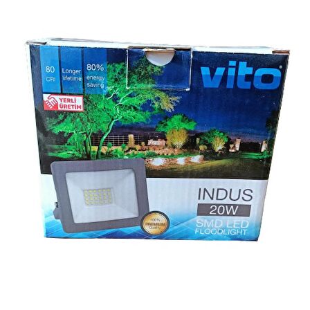 VT iNDUS 20W SMD 60K IP65 220V LED PROJEKTÖR BEYAZ (24 AD)