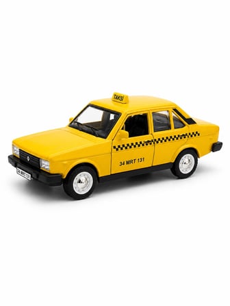 Metal Gövdeli Nostaljik -Havalı Korna Ve Işıklı Murat 131 Taksi Model Araba