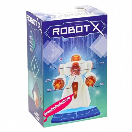 TÜRKÇE SESLİ  KUTULU PİLLİ  ROBOT X 