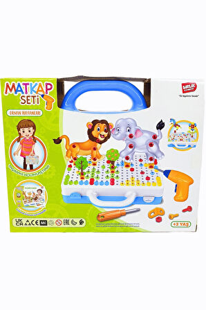 Birlik Oyuncak 3 Boyutlu Yaratıcı 340 Parça Matkaplı Vidalama Eğitici Oyun Seti URT014-001
