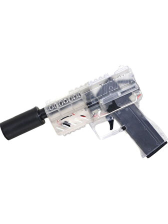 Birlik Oyuncak Tiim Şarjlı Tam Otomatik Susturuculu Mavi Glock Tabanca D2
