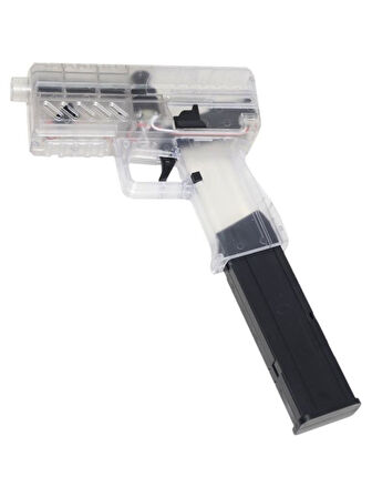 Birlik Oyuncak Tiim Şarjlı Tam Otomatik Susturuculu Mavi Glock Tabanca D2