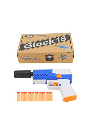 Seçtim Aldım Tiim 18 Sünger Tabancası D2 Tam Otomatik Susturuculu Şarjlı Mavi 3