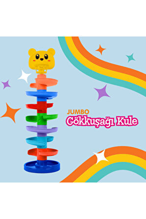 Babycim Jumbo Gökkuşağı Kule Bebek Aktivite Merkezi