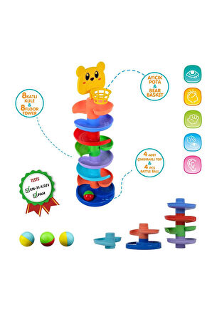 Babycim Jumbo Gökkuşağı Kule Bebek Aktivite Merkezi