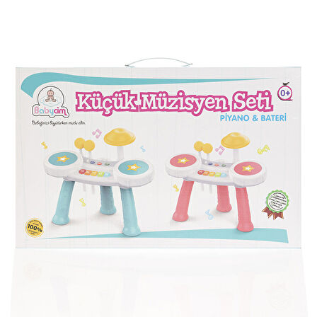 Babycim Küçük Müzisyen Setim Piano & Batery Mavi