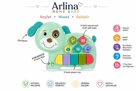 Piyanolu Eğitici Melodili Köpüş