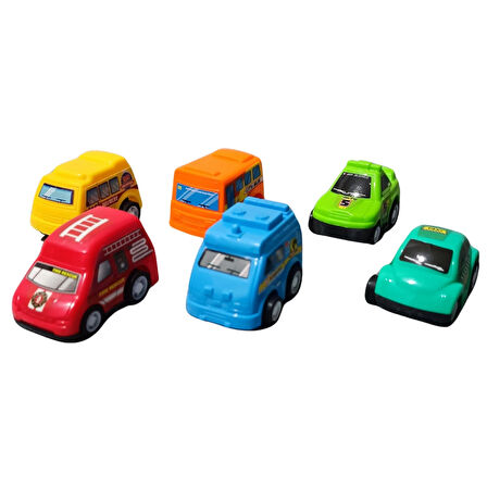 Birlik Oyuncak Kartelalı 6'lı Mini Çek Bırak Arabalar Seti