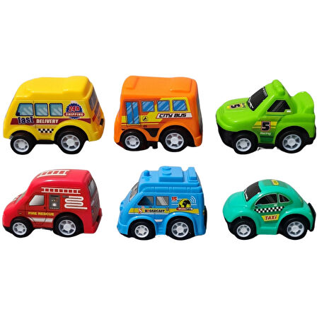 Birlik Oyuncak Kartelalı 6'lı Mini Çek Bırak Arabalar Seti