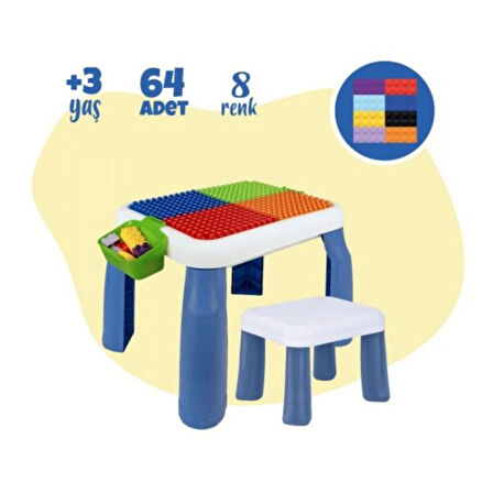 Büyük Sandalyeli Bi-Bloks Masası - Bloksuz URT035-001