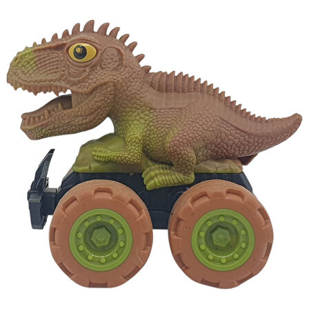 Sürtmeli Dinazor Arabalar 2'li - 12 cm - Triceratops & Stegosaurus