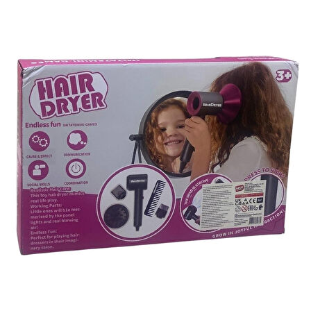 Aynalı Modern Saç Kurutma Makineli Kuaför Seti YF820D-2 