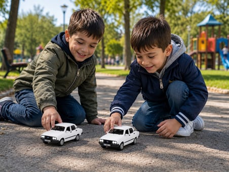 Metal Gövdeli-Havalı Korna, Işıklı ve Ses Efektli Renault Toros Model Araba