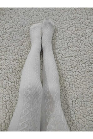 Kız Çocuk 2'Lİ Pamuklu Karina Desenli Külotlu Çorap ( Pretty Karına Triko Külotlu Çorap )