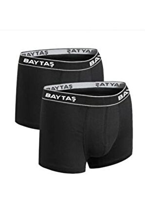 Baytaş Erkek Likralı Boxer Siyah