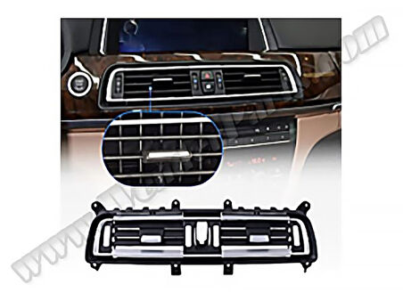 Bmw Klima/kalorıfer İzgarası F01 LCI On Orta; Nikelajlı Siyah - Wenderparts Ba64229112151