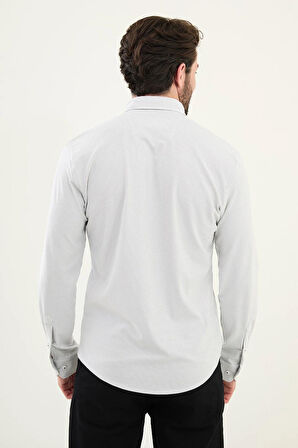 Mcr Çizgili Slim Fit Pamuk Erkek Gömlek 27075