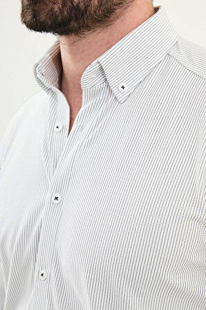 Mcr Çizgili Slim Fit Pamuk Erkek Gömlek 27075