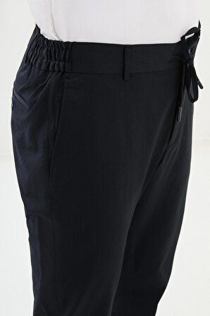 Mcr Gofreli Super Slim Fit Beli Lastikli İpli Erkek Pantolon 38291