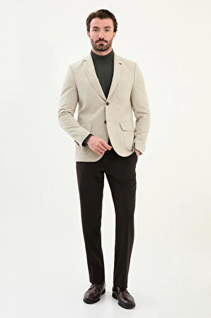 Mcr Düz Slim Fit Torba Cep Mono Yaka Yün Erkek Ceket 41470