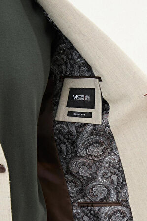 Mcr Düz Slim Fit Torba Cep Mono Yaka Yün Erkek Ceket 41470