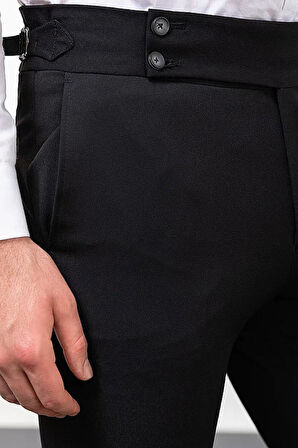 Mcr Düz Slim Fit Kemer Detaylı Tokalı Erkek Pantolon 38192