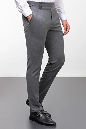 Mcr Düz Slim Fit Kemer Detaylı Tokalı Erkek Pantolon 38192