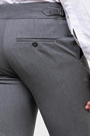 Mcr Düz Slim Fit Kemer Detaylı Tokalı Erkek Pantolon 38192