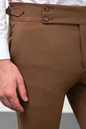 Mcr Düz Slim Fit Kemer Detaylı Tokalı Erkek Pantolon 38192