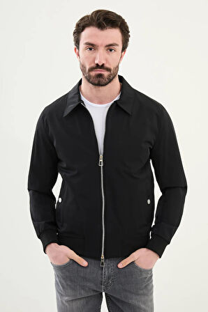 Mcr Düz Slim Fit Gömlek Yaka Çift Fermuar Erkek Mont 39638