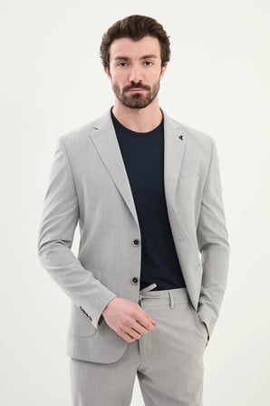 Mcr Erkek Çizgili Slim Fit Torba Cep İpli Takım Elbise 45378