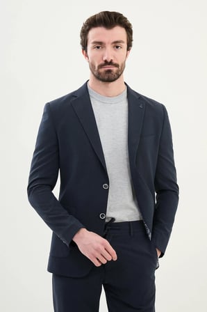 Mcr Erkek Çizgili Slim Fit Torba Cep İpli Takım Elbise 45378