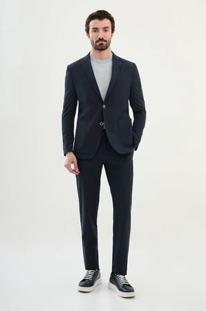 Mcr Erkek Çizgili Slim Fit Torba Cep İpli Takım Elbise 45378